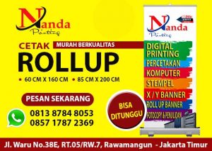 CETAK ROLL UP 24 JAM